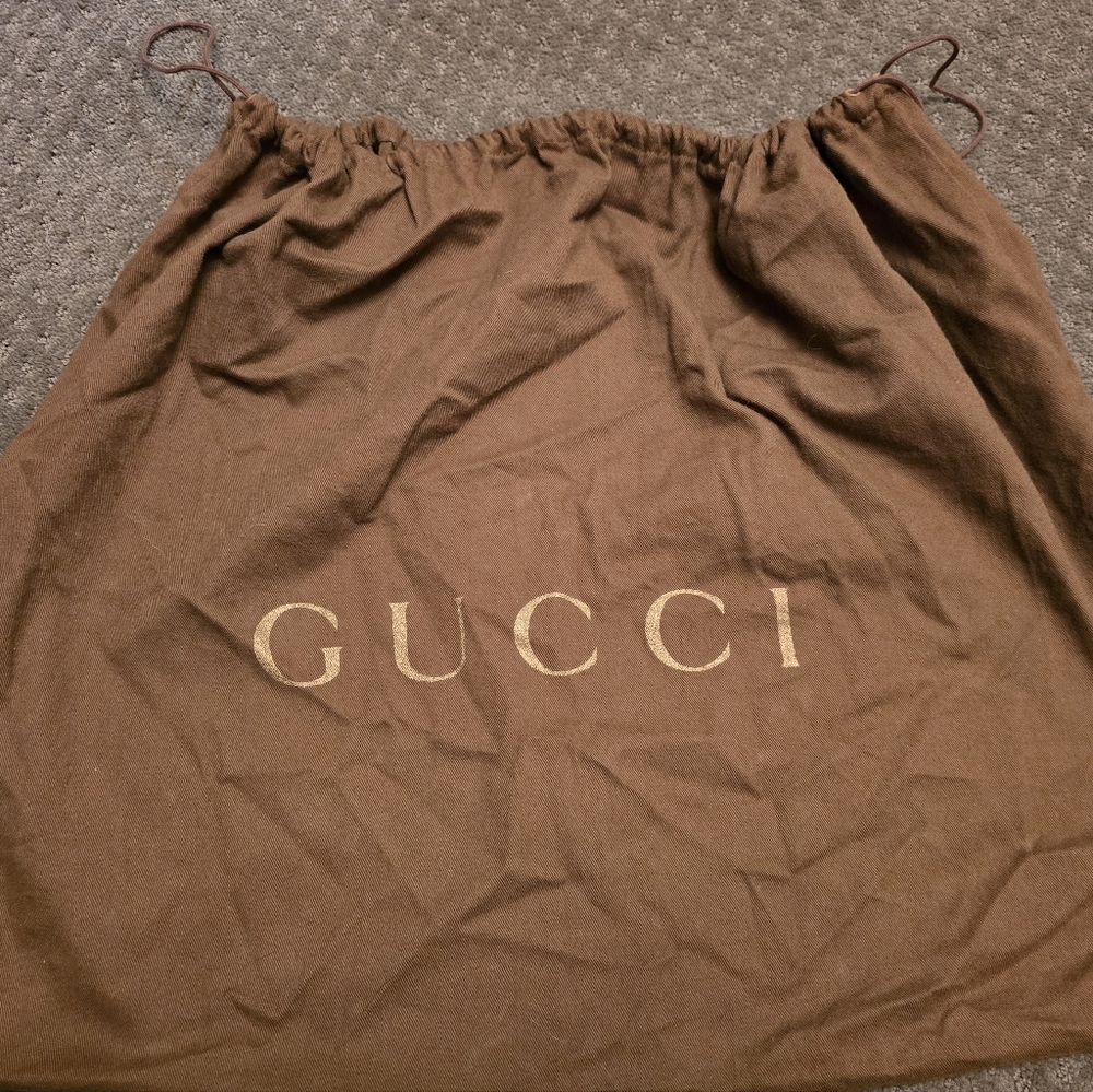 Gucci Brown Fabric Accessory Bag
